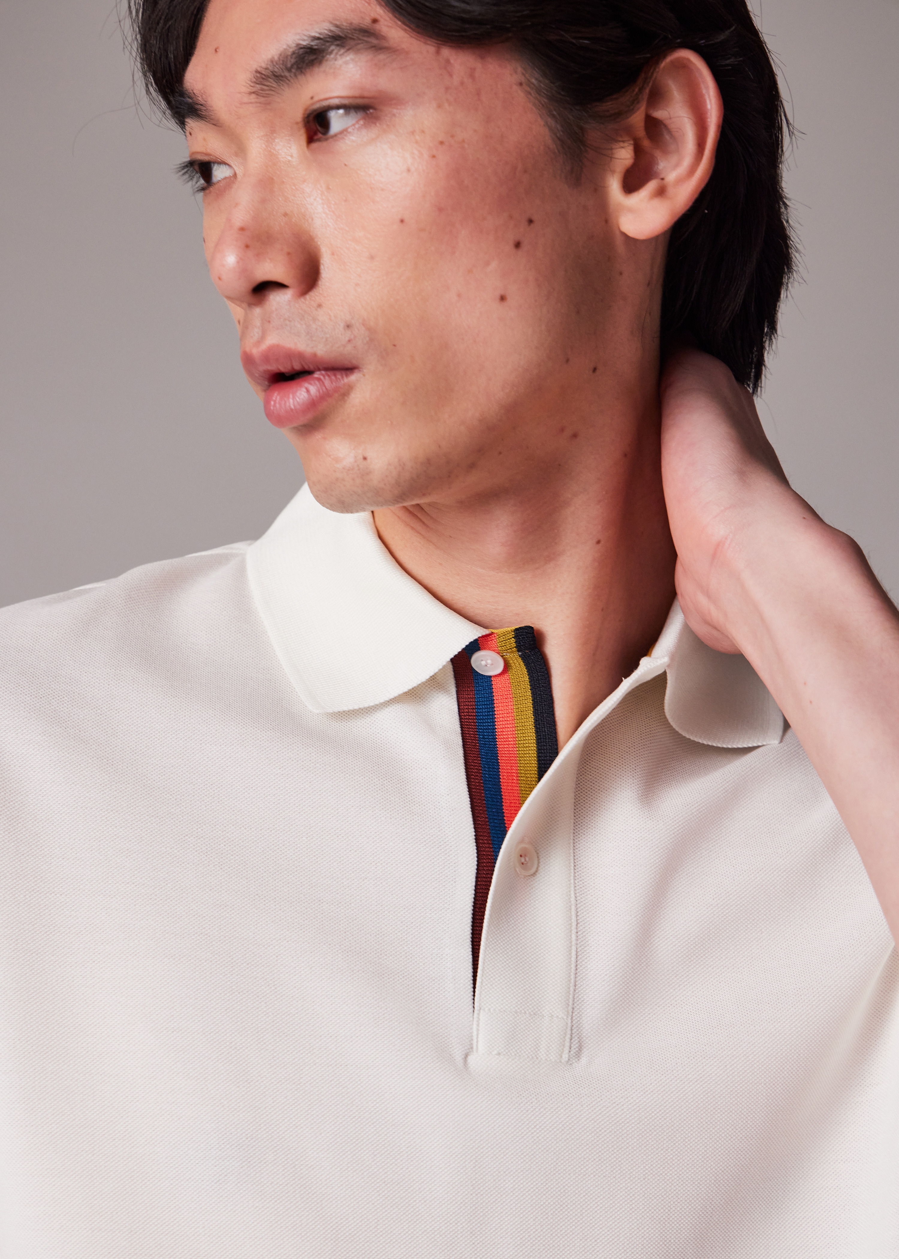 'Artist Stripe' Placket Polo Shirt - 4