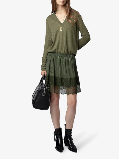 Zadig & Voltaire Jimy star-jacquard silk mini skirt outlook