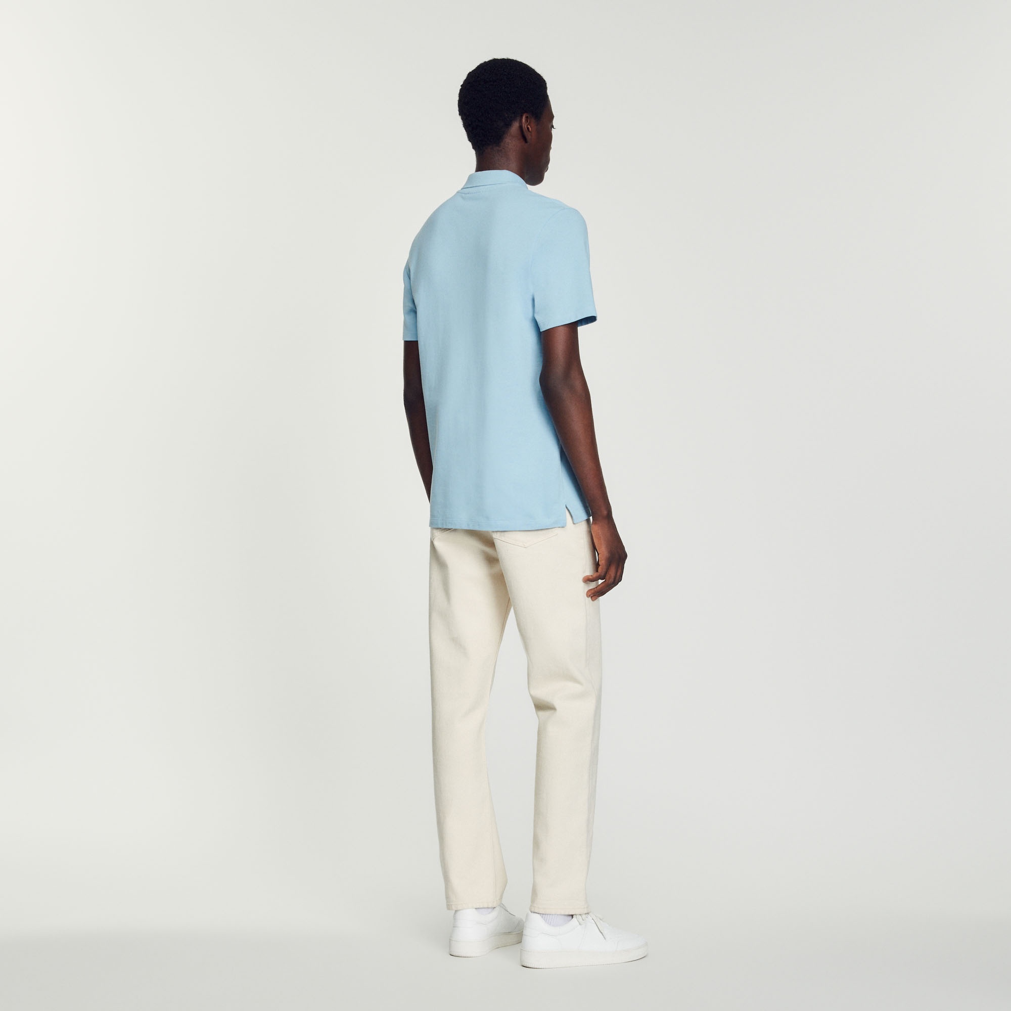 Cotton piqué polo shirt with embroidery - 6