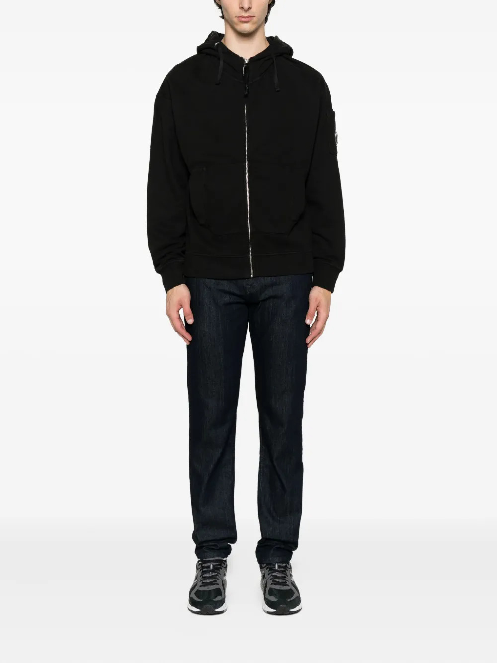 Brushed And Emerized Diagonal Fleece Boxy Goggle Sweatshirt - 2