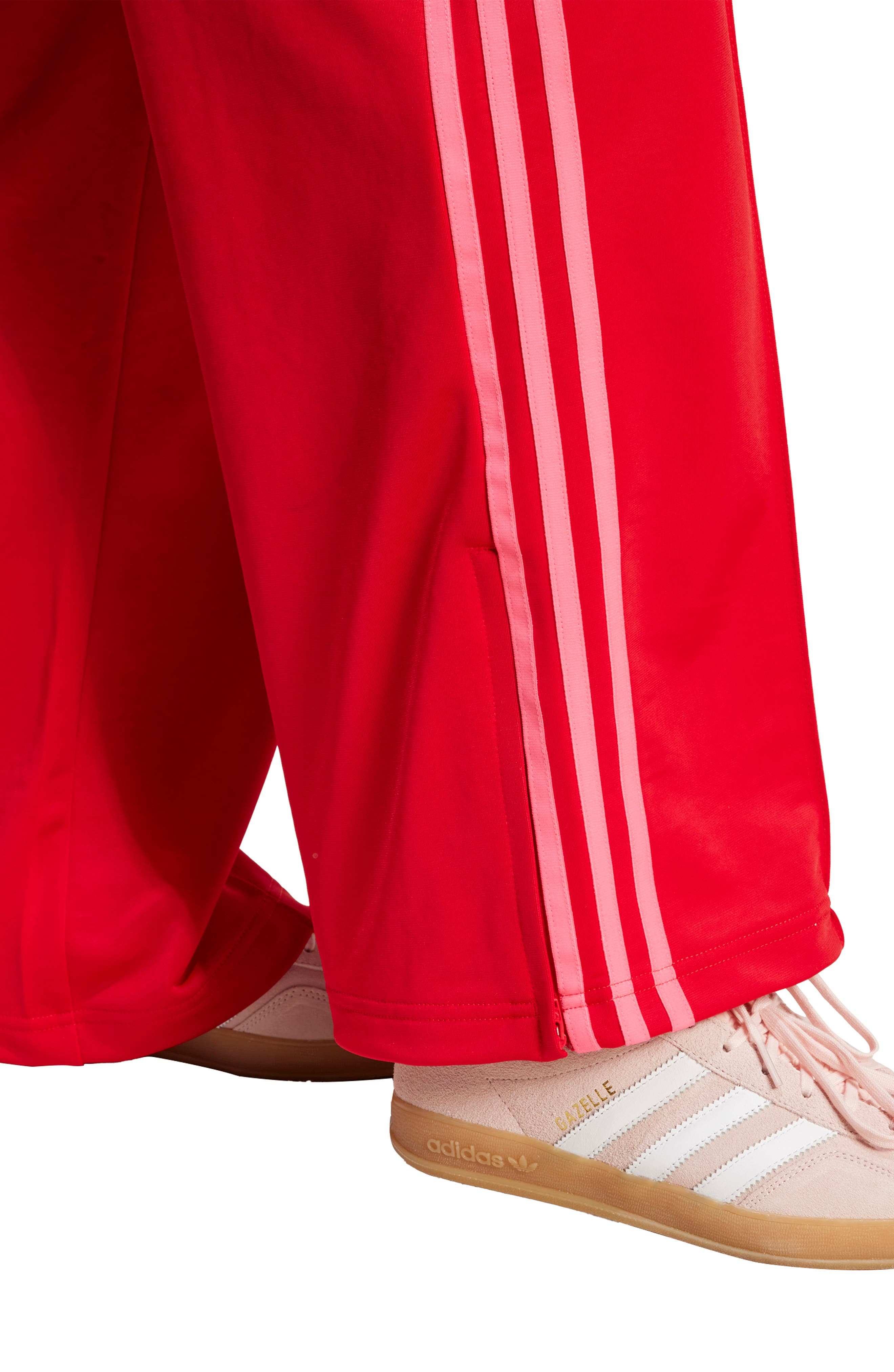 adidas Firebird Recycled Polyester Track Pants in Better Scarlet/Lucid Pink at Nordstrom - 5