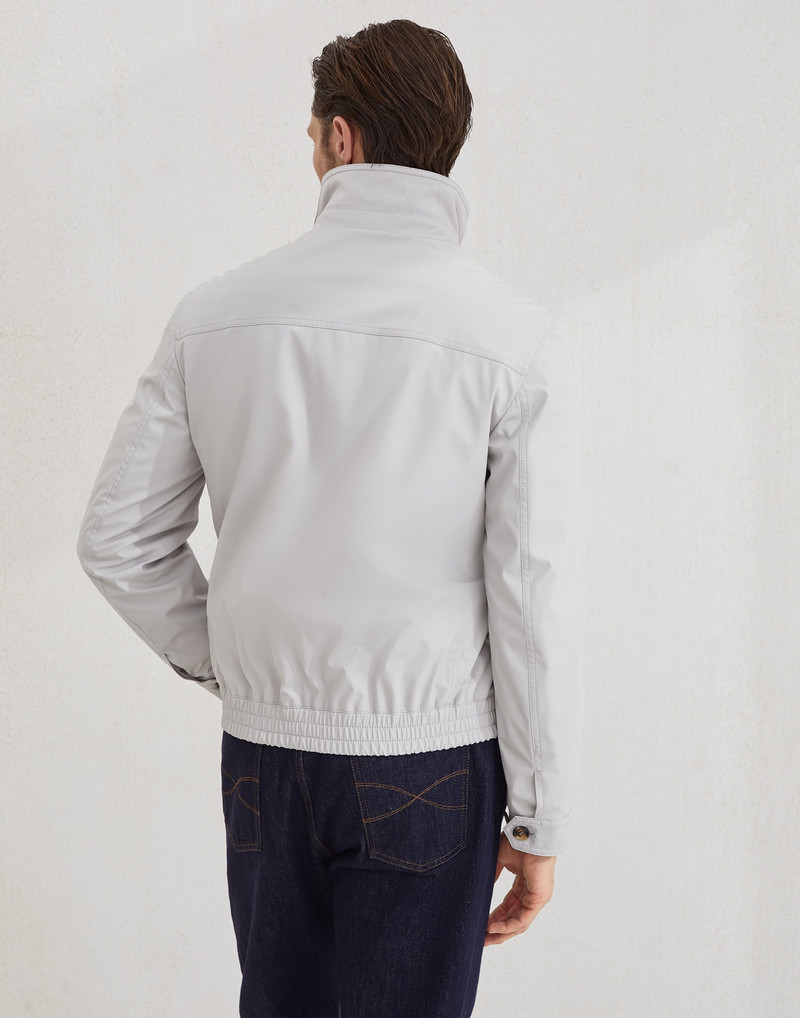 Brunello Cucinelli Stretch bonded nylon bomber jacket outlook