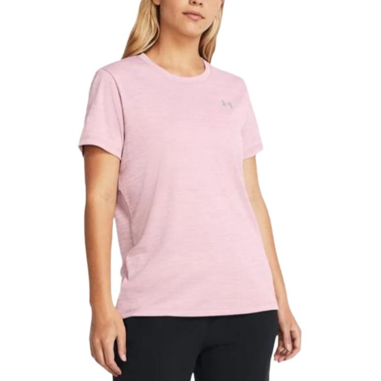 (WMNS) Under Armour Tech Twist T-shirt 'Pink' 1384244-697 - 3