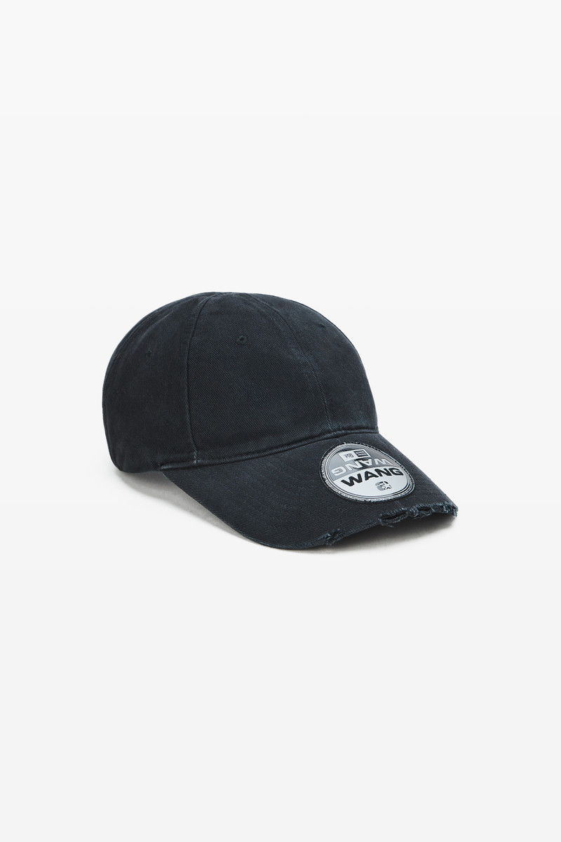 Logo Sticker Cap in Distressed Cotton Twill 1