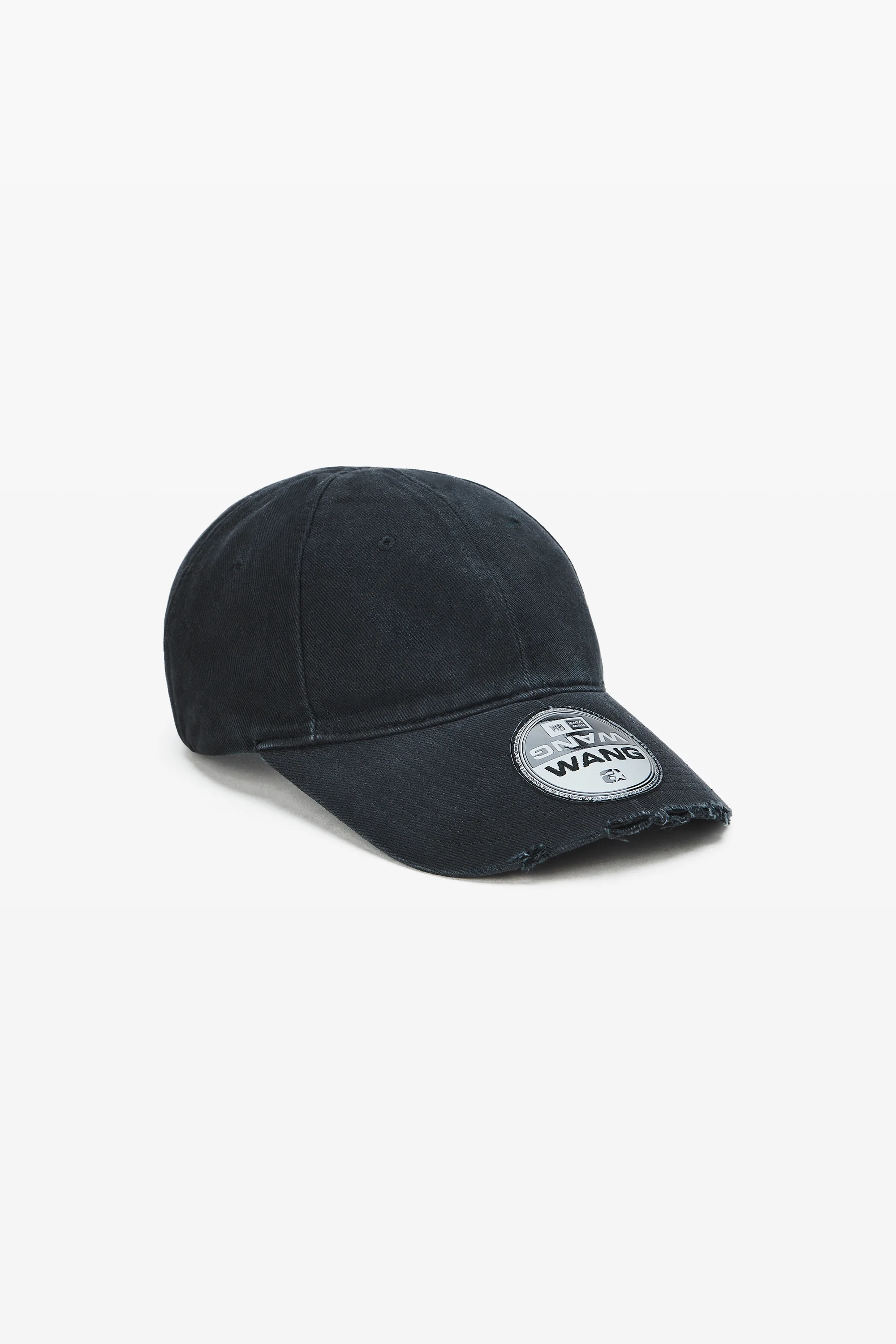 Logo Sticker Cap in Distressed Cotton Twill - 1