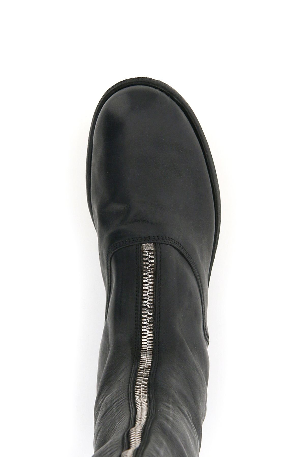 FRONT ZIP LEATHER BOOTS - 3