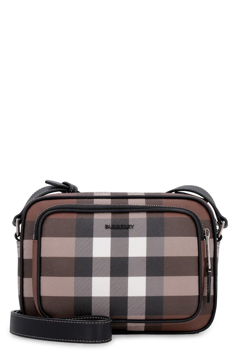 BURBERRY MESSENGER BAG WITH CHECK MOTIF - 1