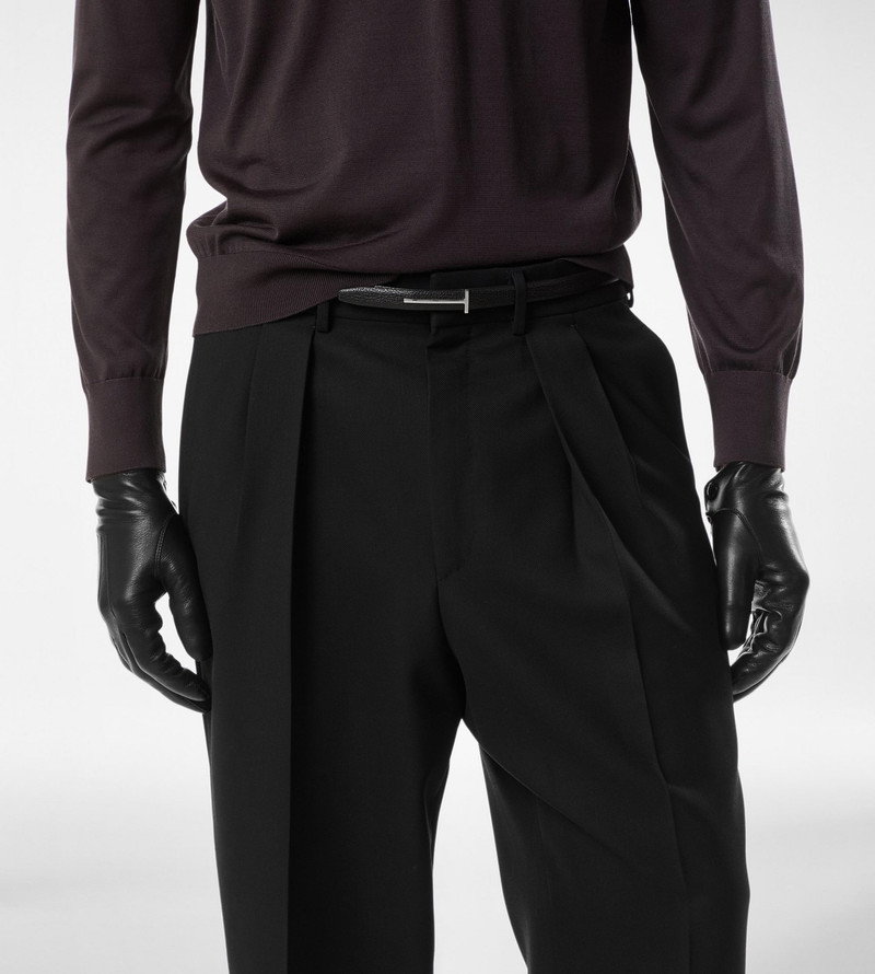 SUPPLE GRAIN LEATHER SLIM T BELT 3