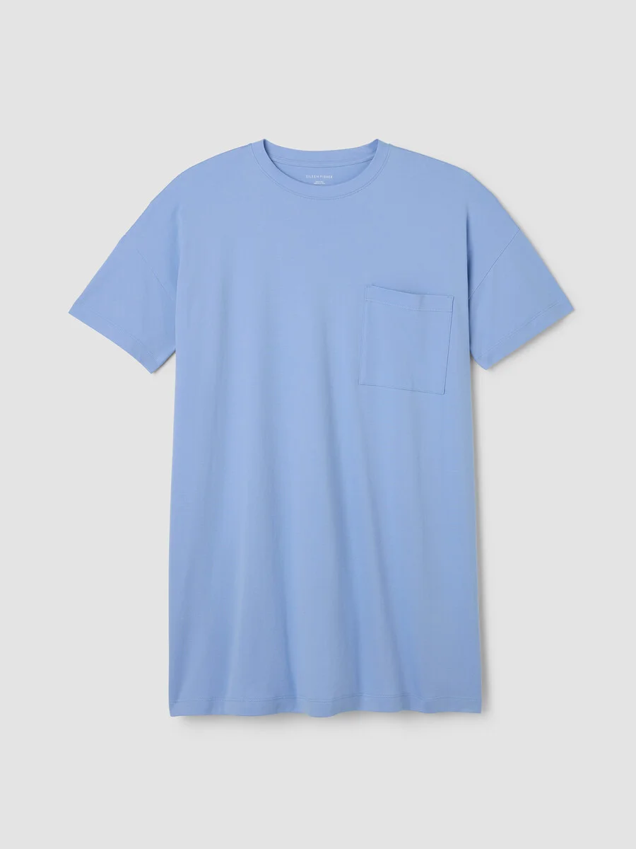 Organic Cotton Interlock Crew Neck Sleep Dress - 1