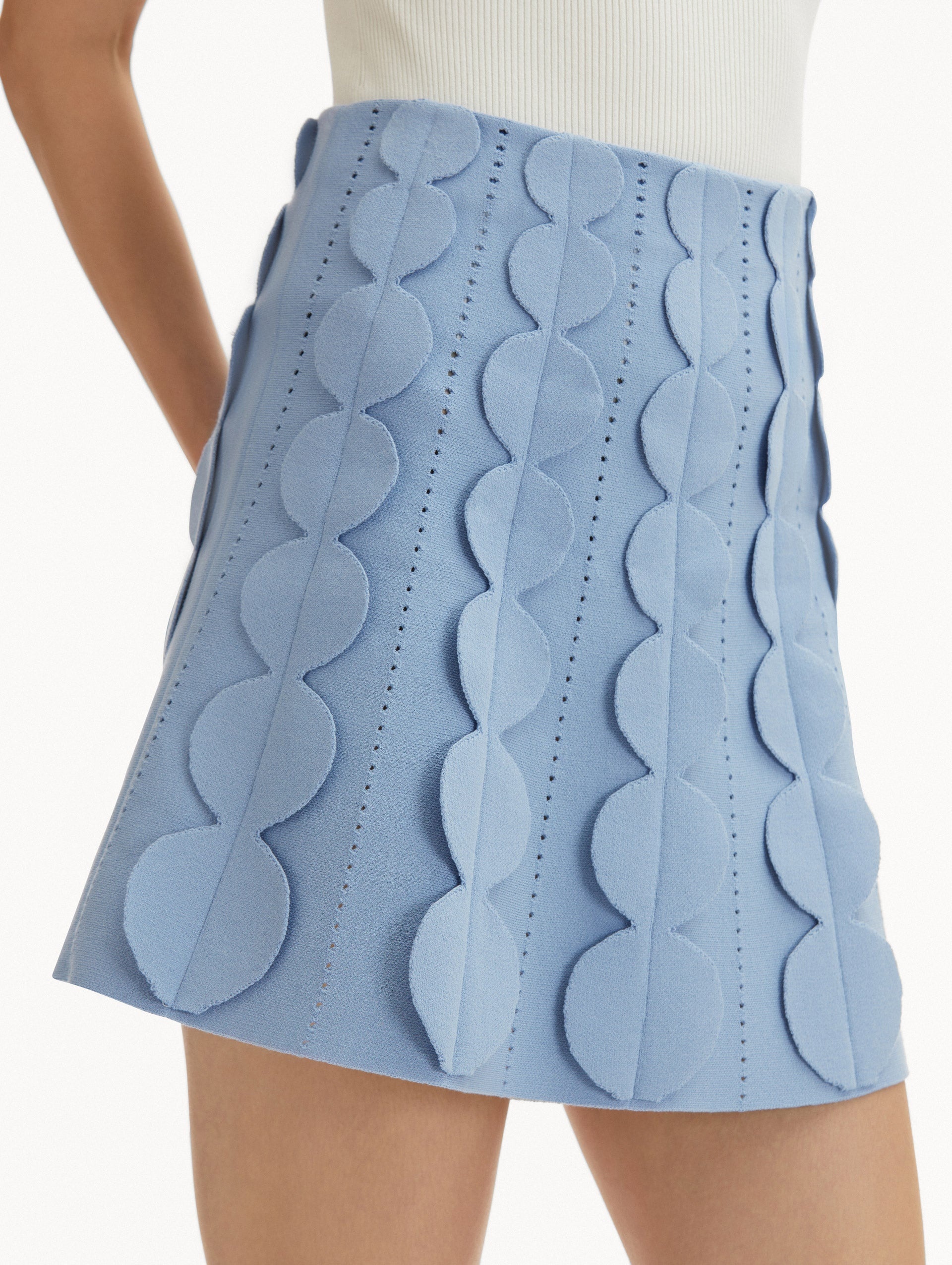 GEOMETRIC CIRCLE KNIT SKIRT - 6