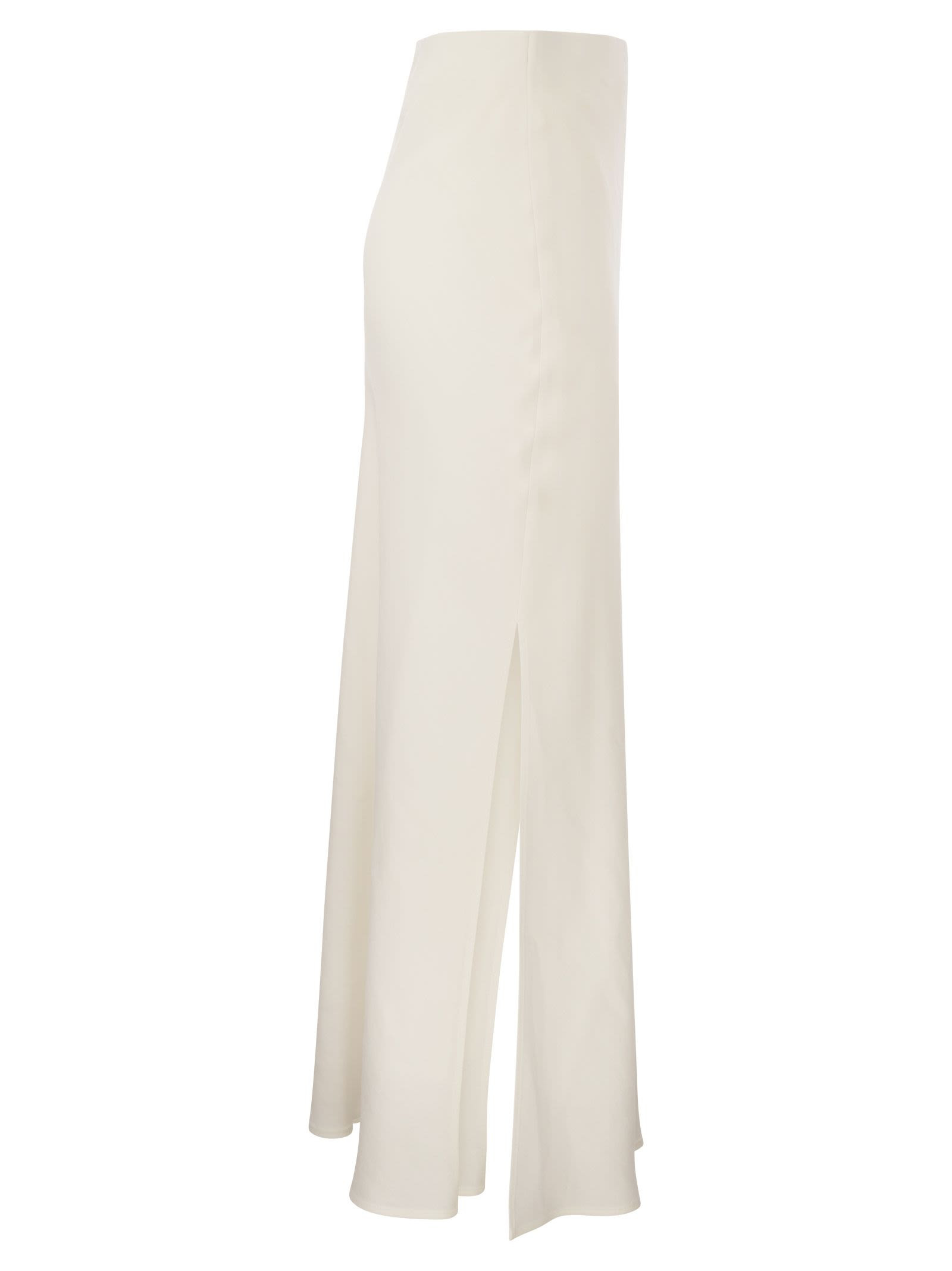Brunello Cucinelli Women Viscose And Linen Long Pencil Skirt - 3