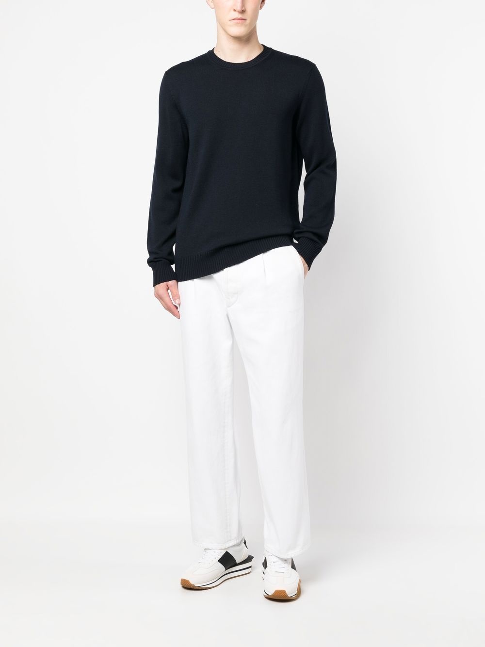 crew-neck wool jumper - 2