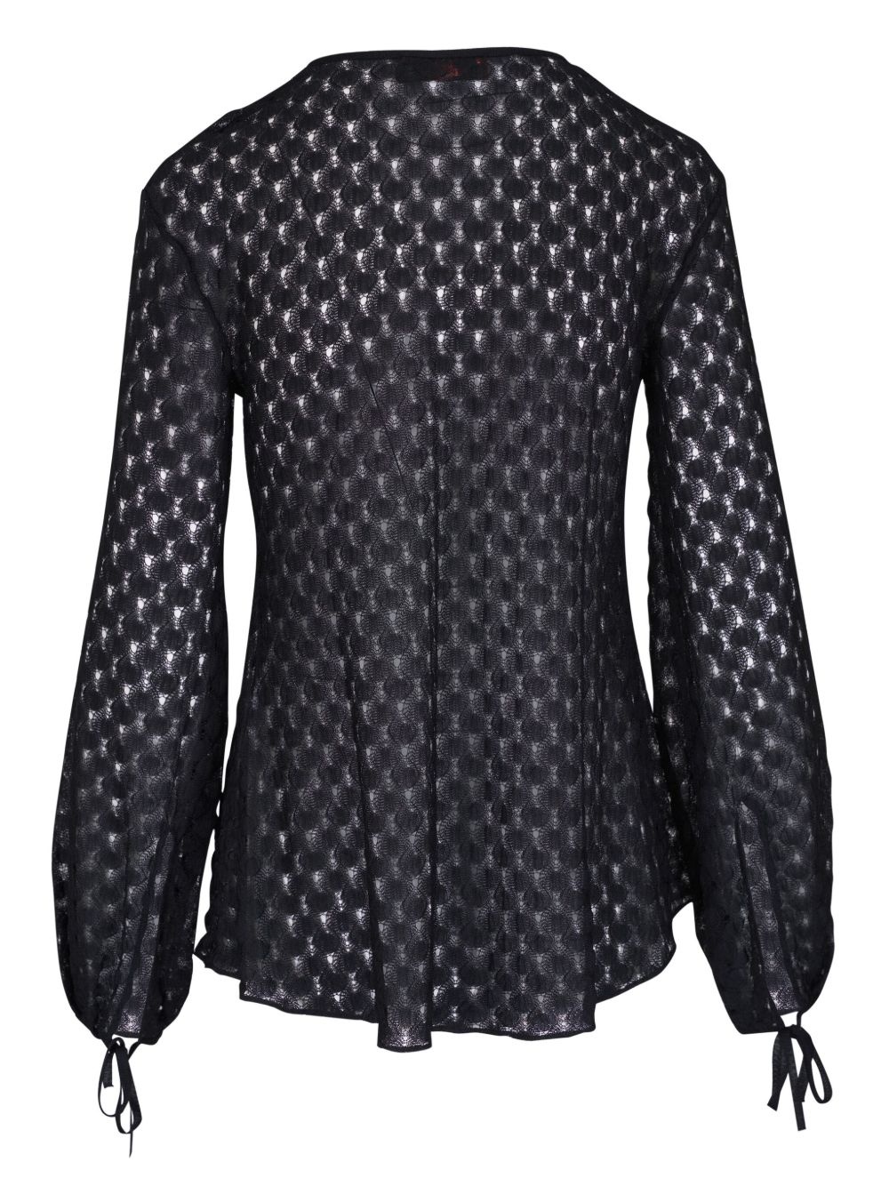 patterned-jacquard blouse - 2