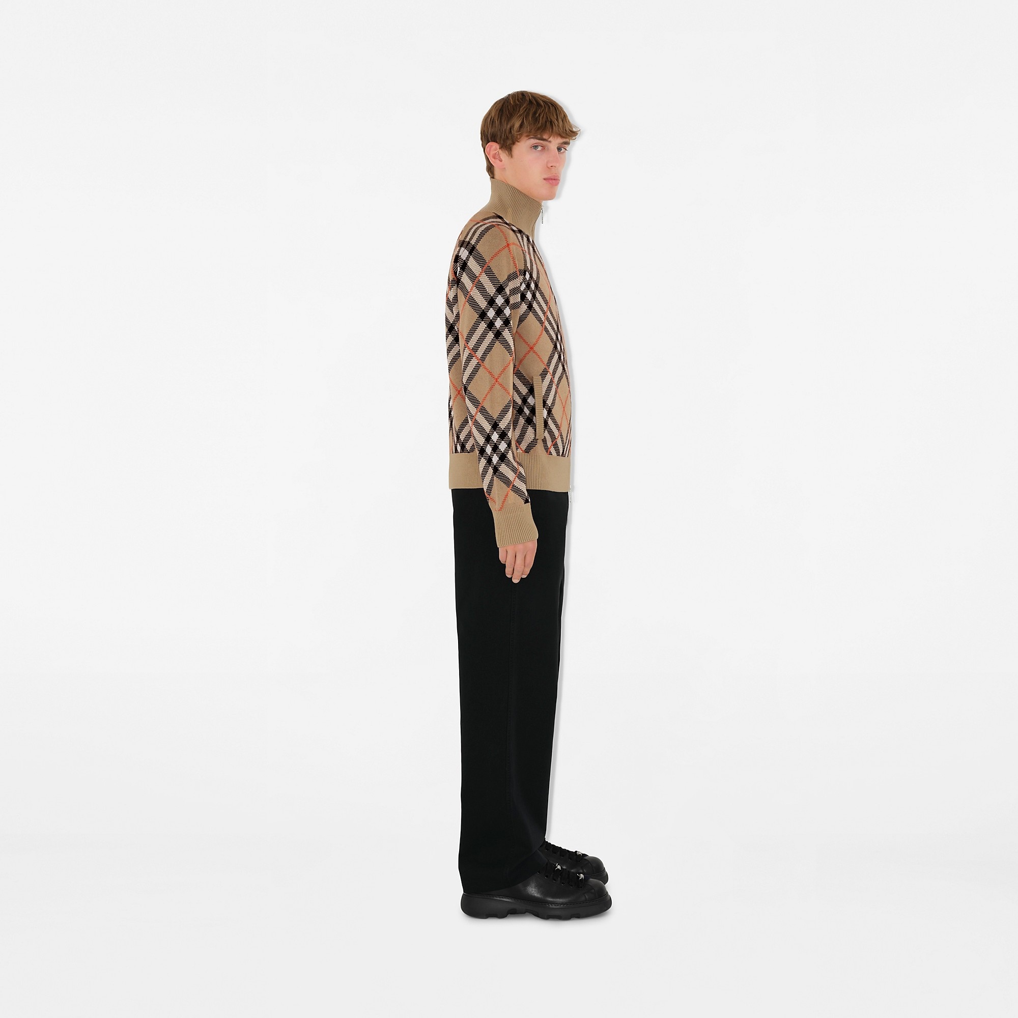 Check Wool Mohair Blend Jacket - 3