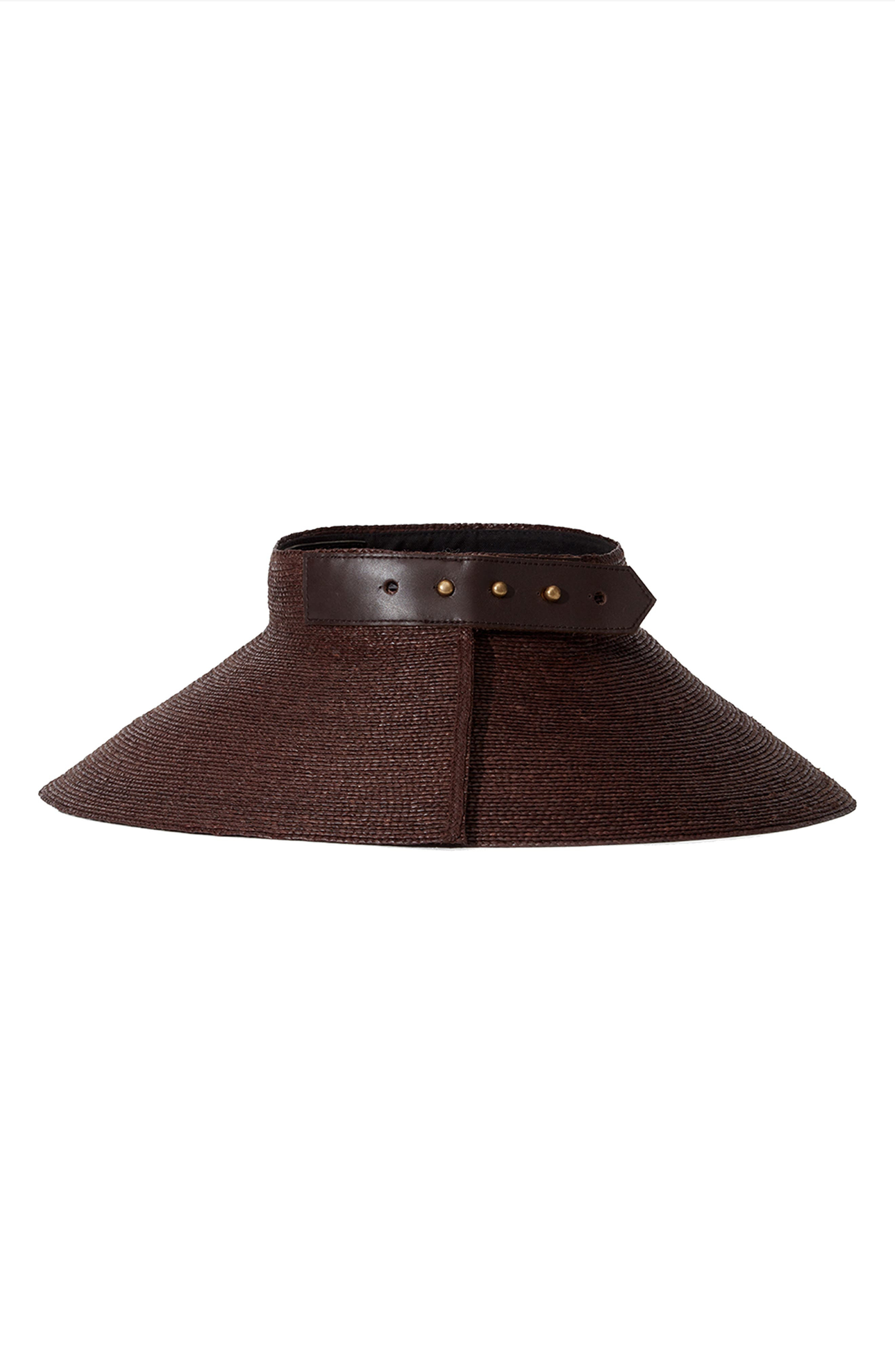 Janessa Leoné Birdie Packable Wide Brim Straw Visor in Chocolate at Nordstrom - 3