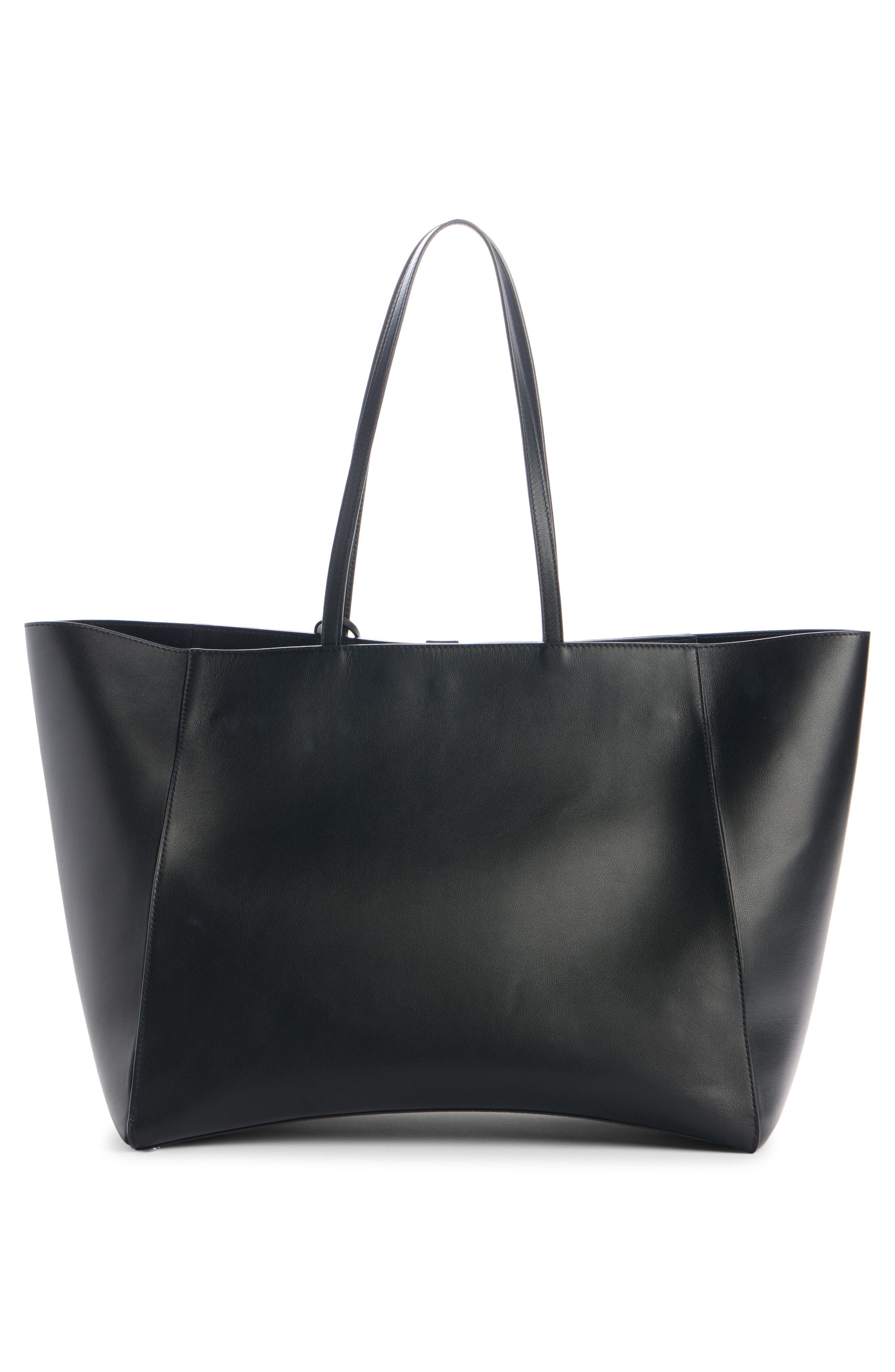 Balenciaga Large Hourglass Soft Leather Tote in 1000 Black at Nordstrom - 3