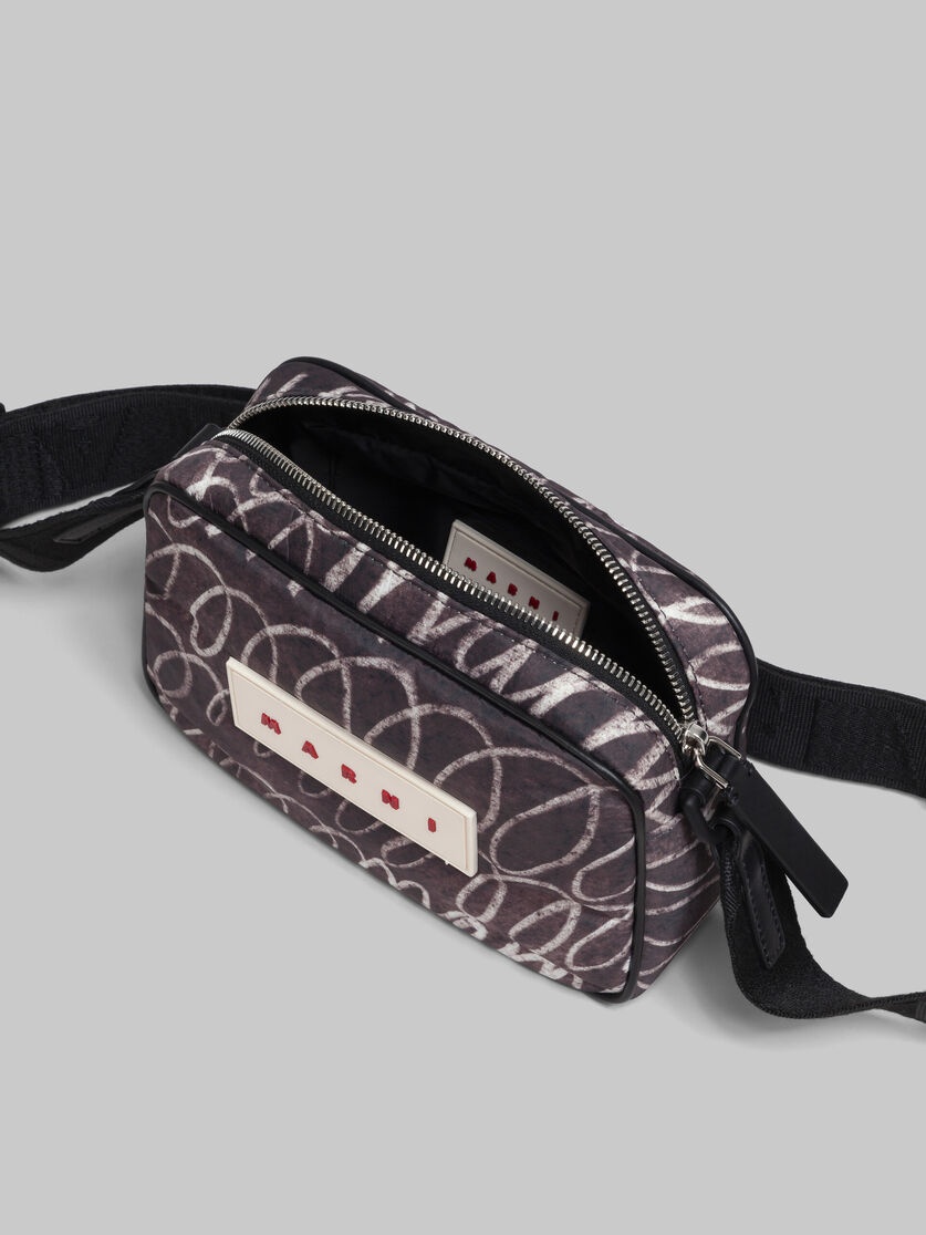 BLACK PUFF CAMERA BAG WITH MARNI SCRIBBLE PRINT - 4