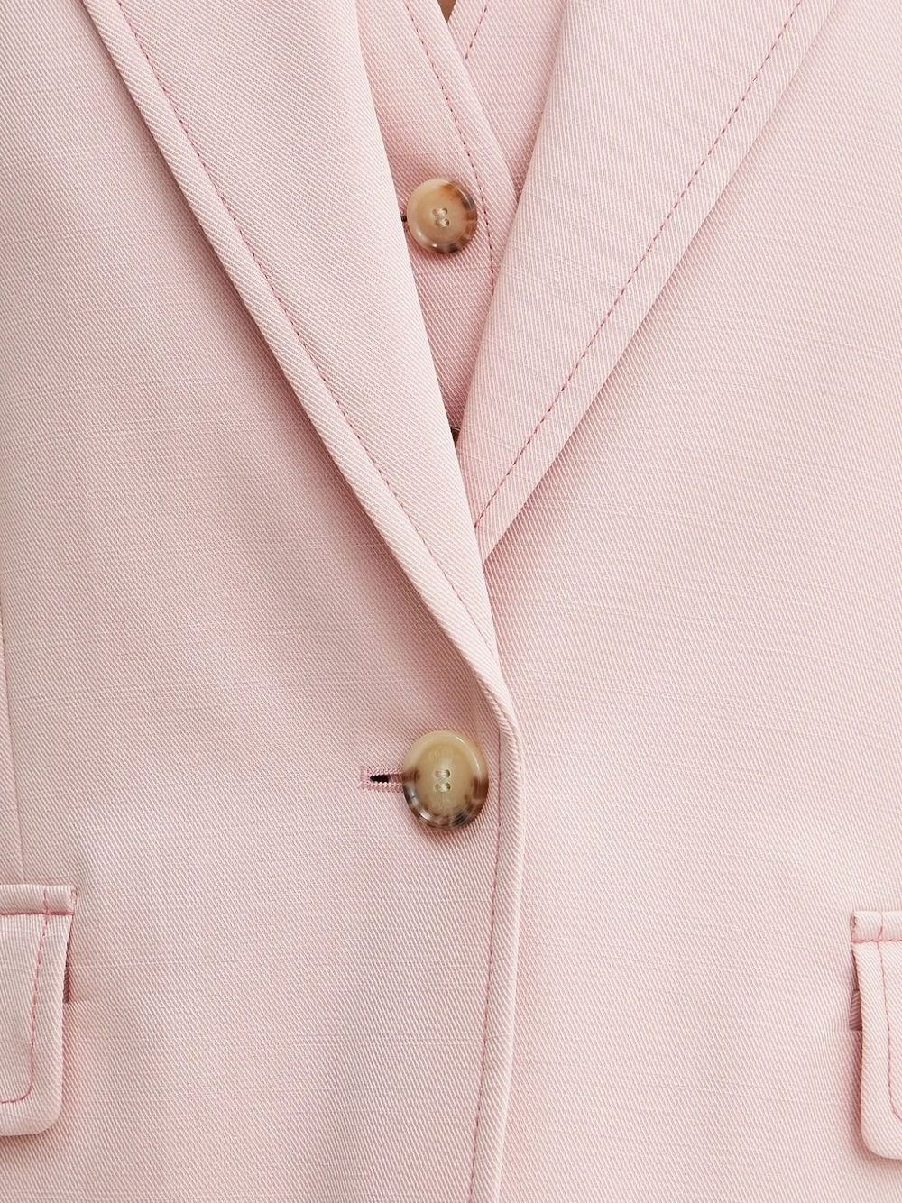 single-button notched-lapel blazer - 5