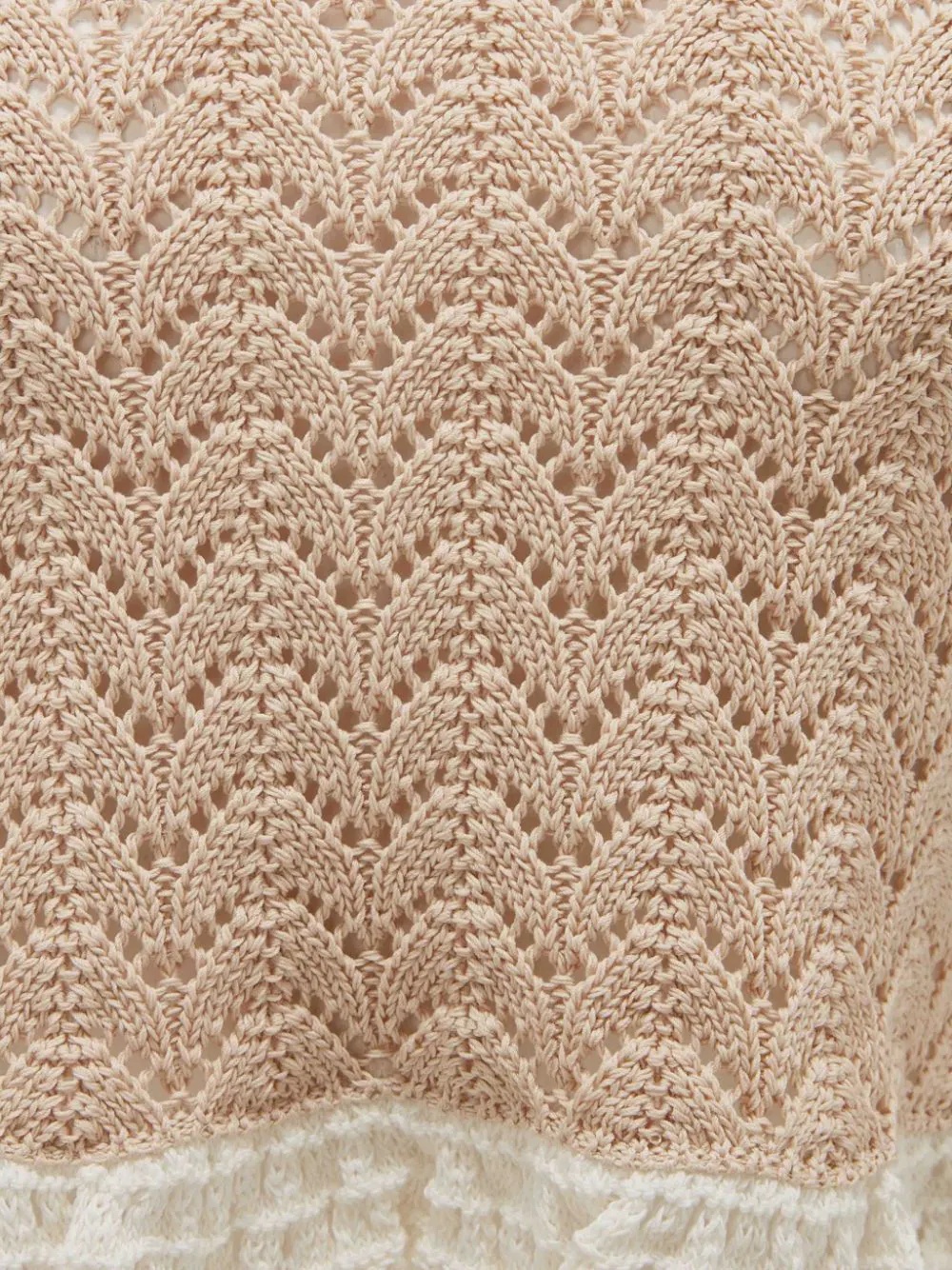 FRILL DETAIL LONG SLEEVE CROCHET EFFECT TOP - 5