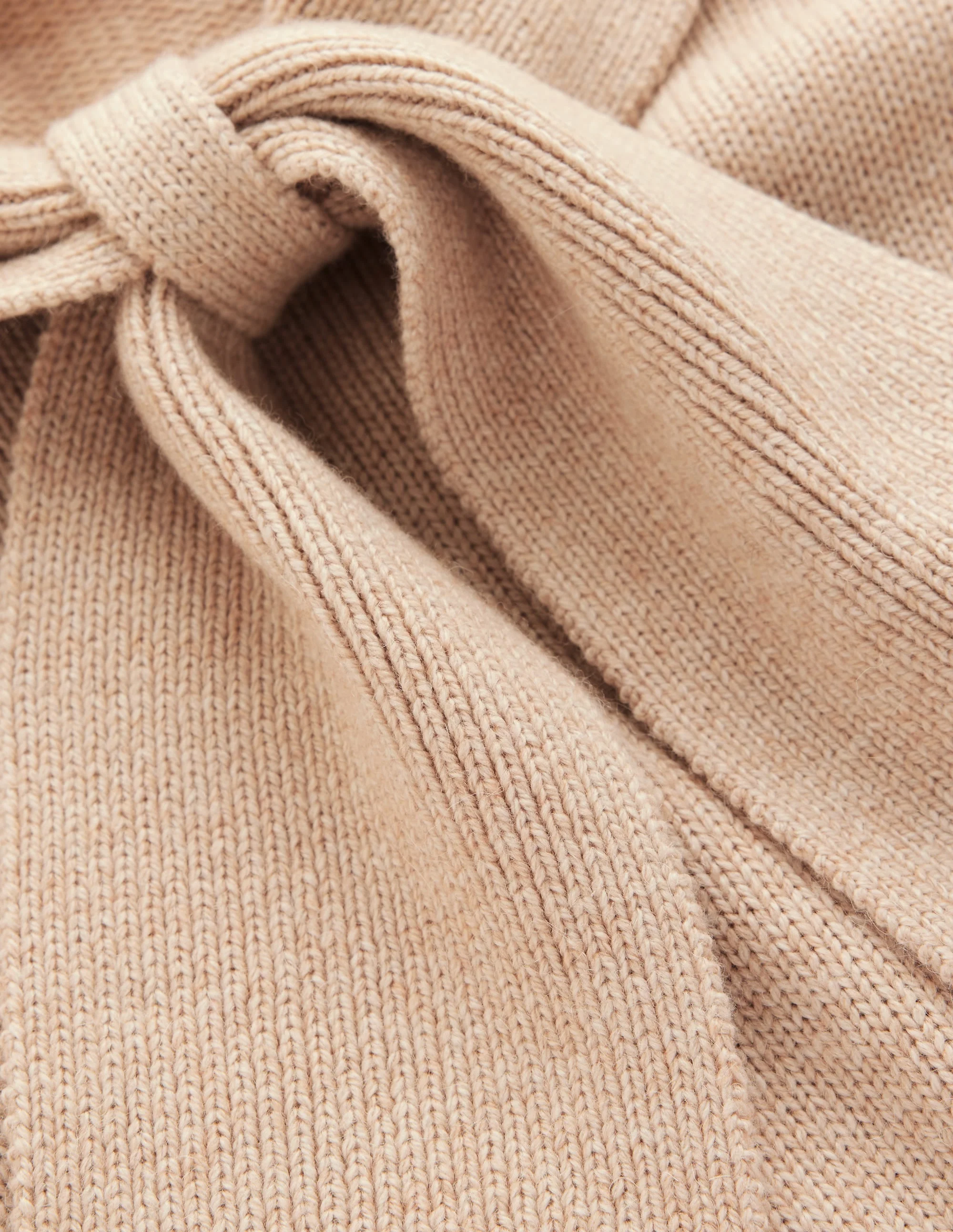 Lydia Tie Neck Knitted Sweater-Chinchilla Melange - 1
