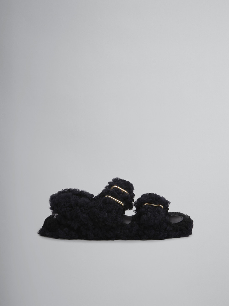 BLACK SHEARLING FUSSBET 1