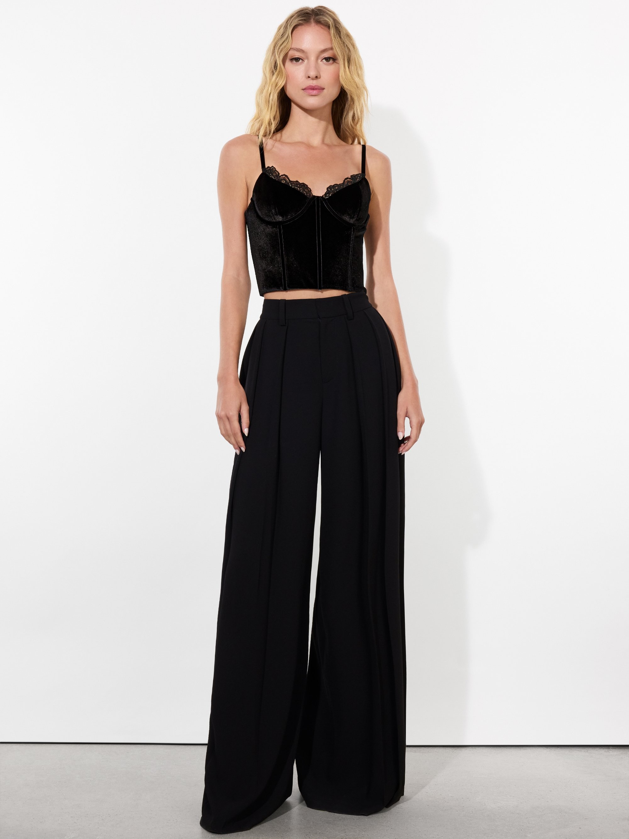 DENNA VELVET CORSET CROPPED TOP - 6