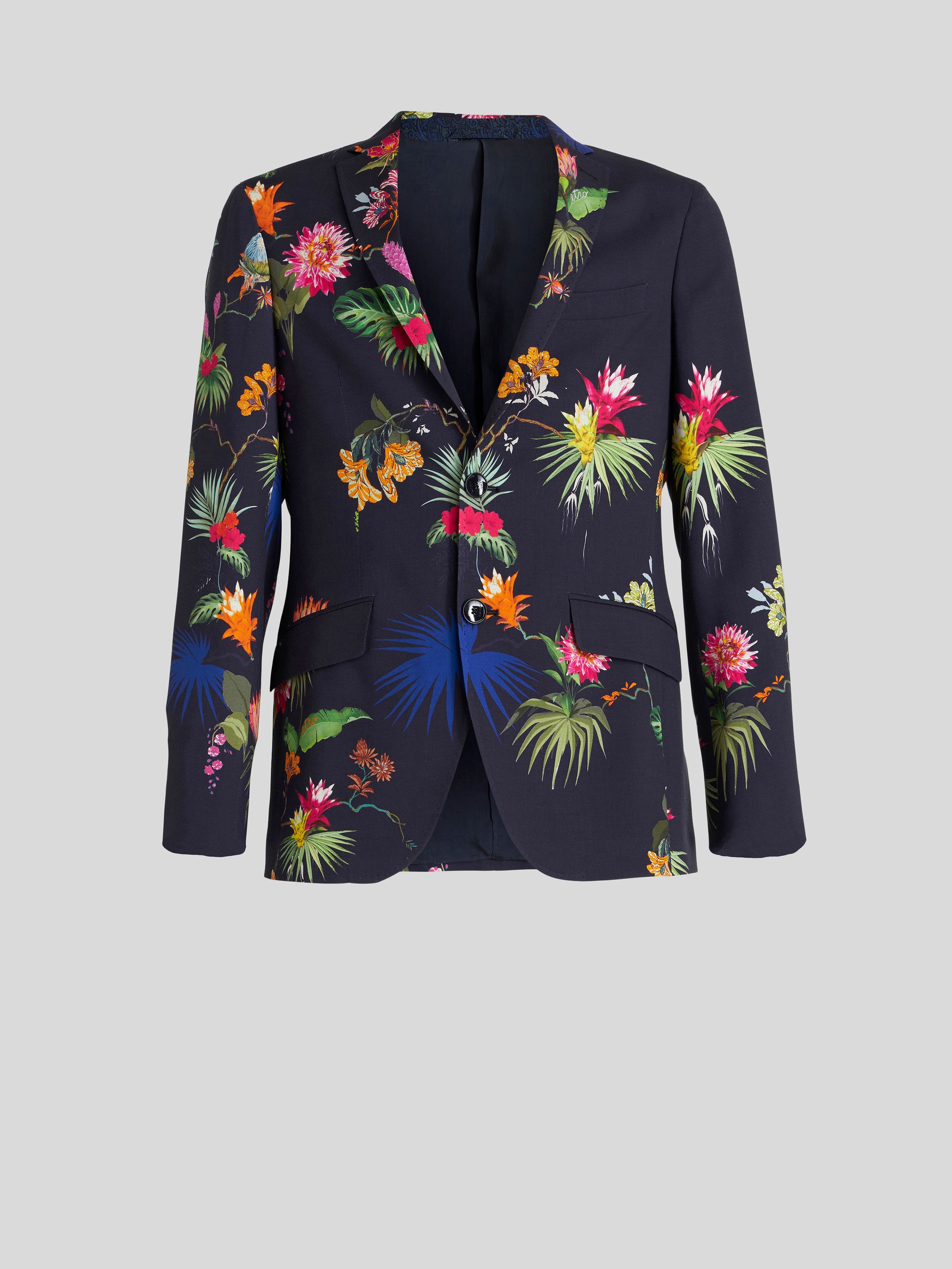 FLORAL AND LEAFY PRINT JACKET - 1
