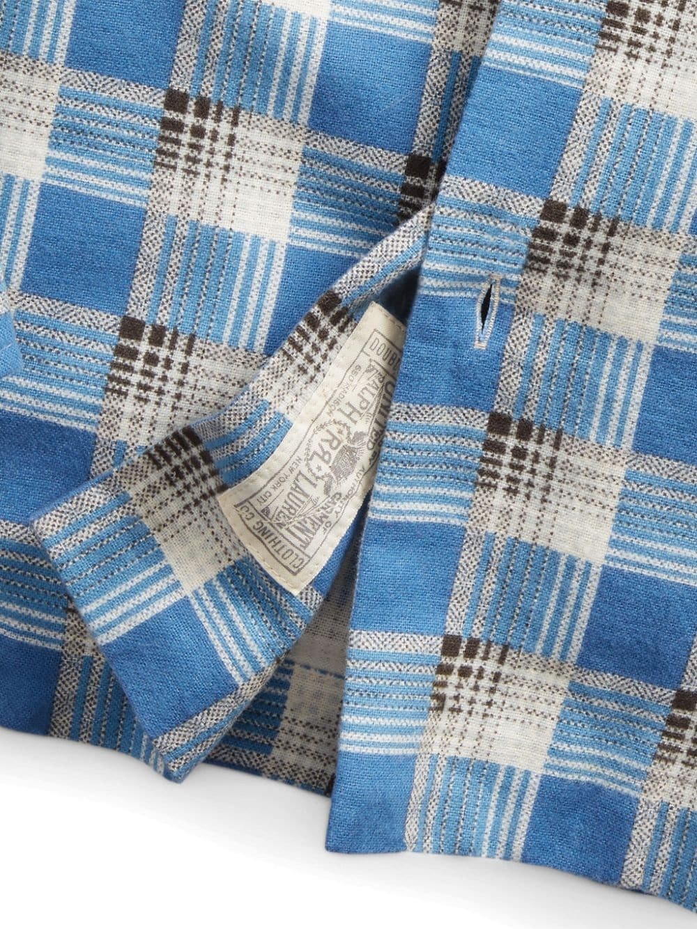 cotton-chamois plaid shirt - 4