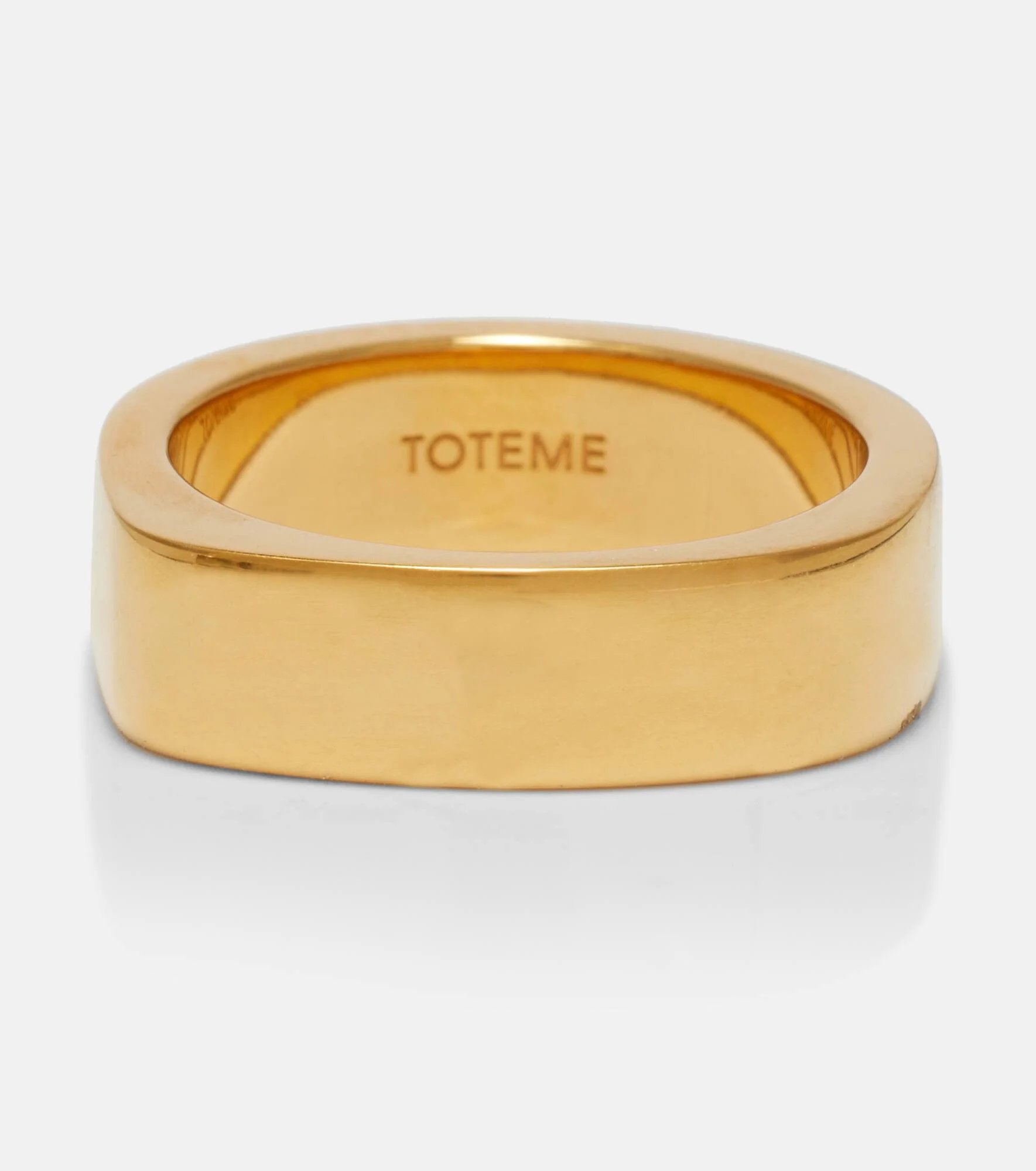 Signature18kt gold-plated ring - 1
