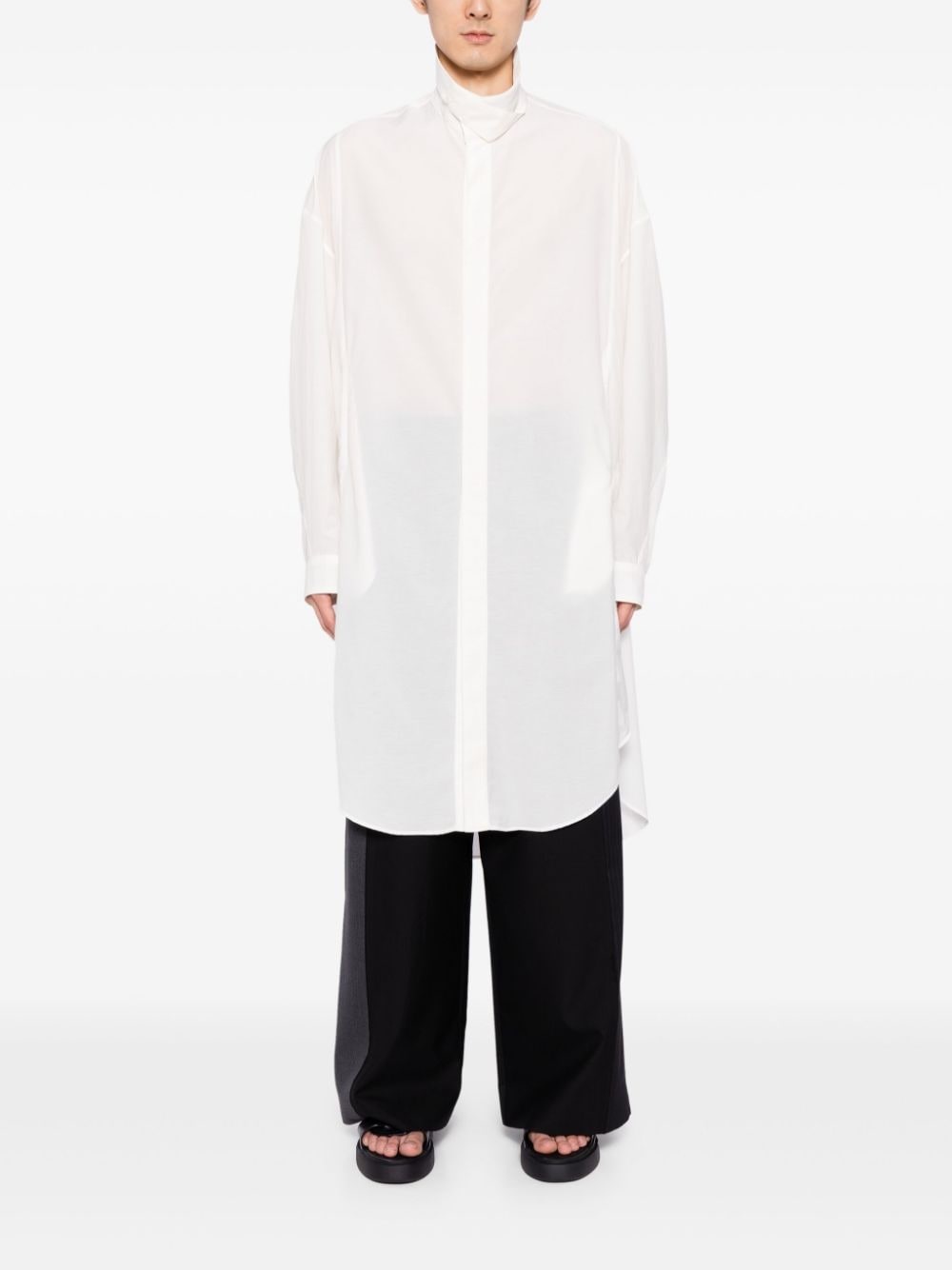 drop-shoulder poplin shirt - 2