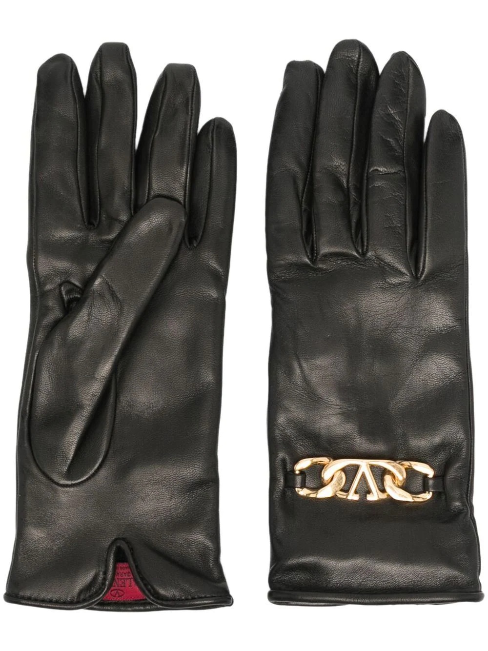 VLOGO leather gloves - 1