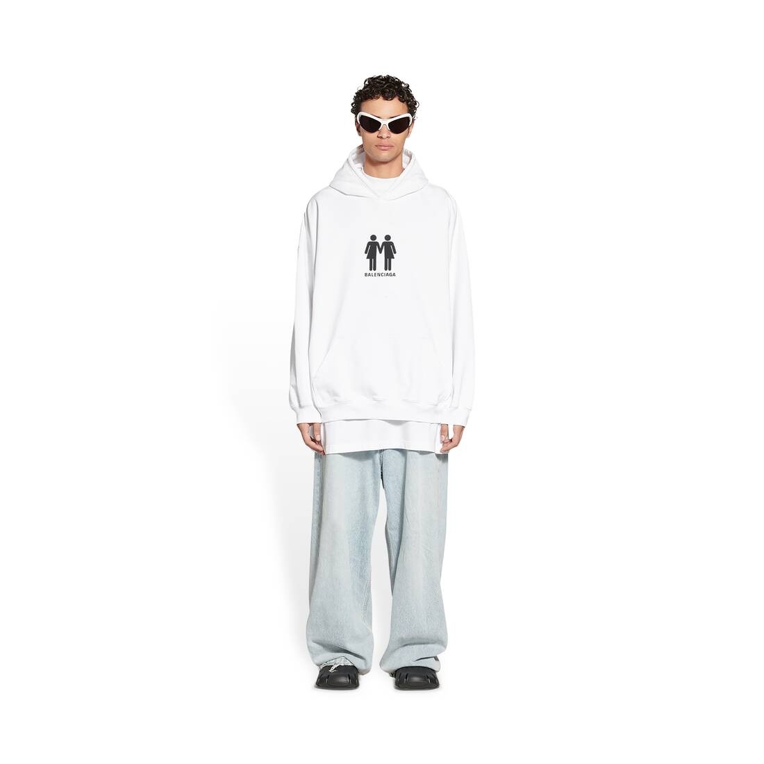 Men's Pride 22 Hoodie Boxy Fit in White - 2