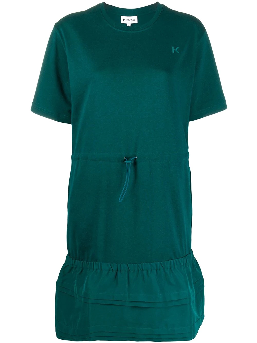 drawstring T-shirt dress - 1