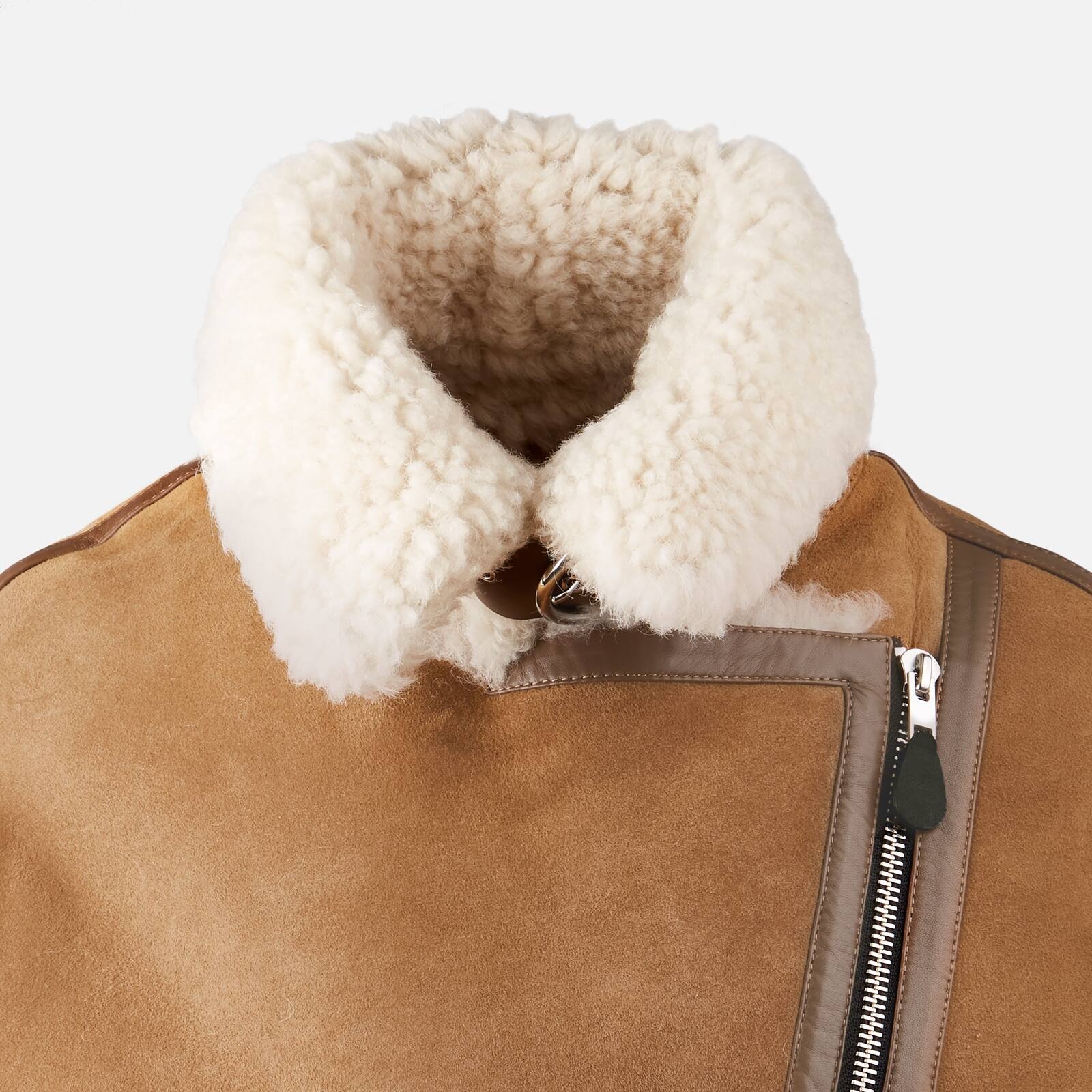 Sleeveless biker in shearling - 3