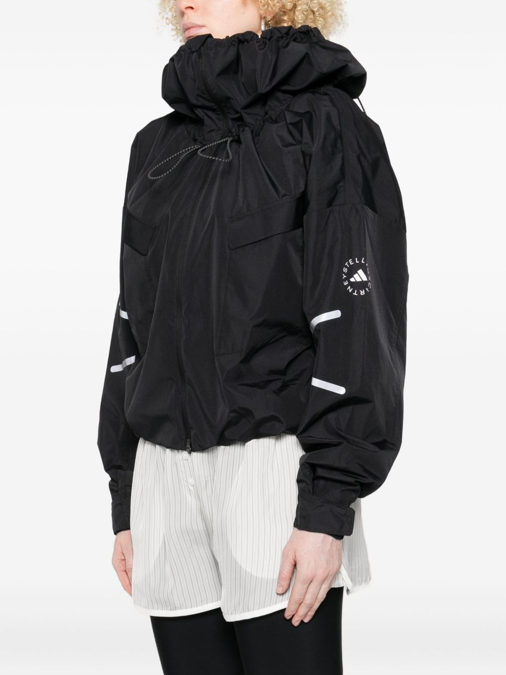 hooded reflective-detail jacket - 3