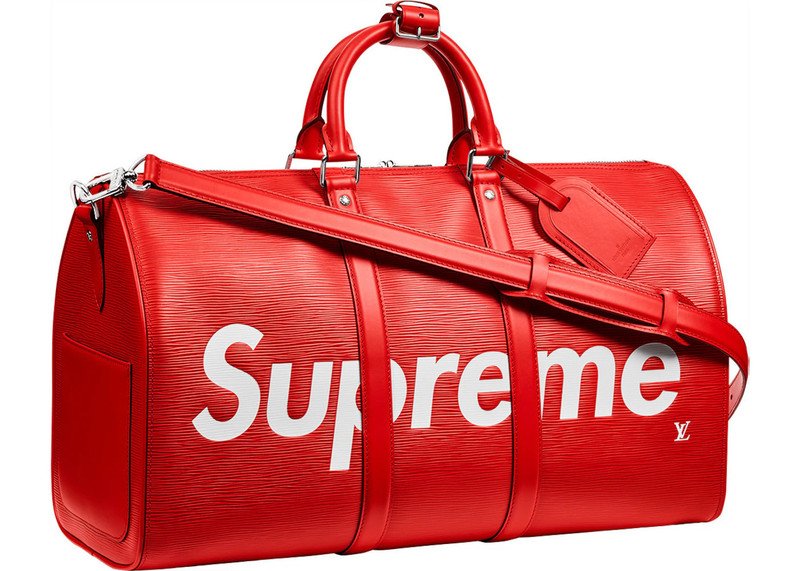 Louis Vuitton x Supreme Keepall Bandouliere Epi 45 Red 1