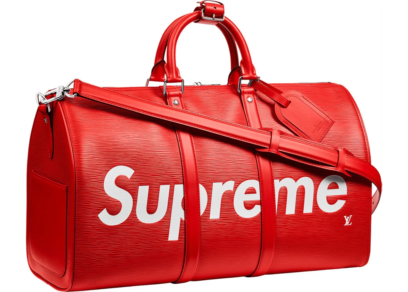 Louis Vuitton x Supreme Keepall Bandouliere Epi 45 Red - 1