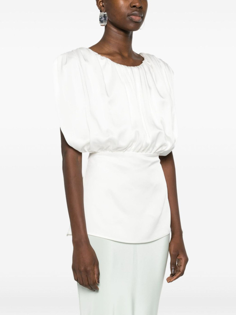 ruched-detailed sleeveless blouse 3