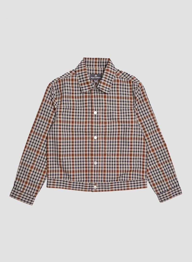 Japanese S Type 1 Jacket in Stone Check 1