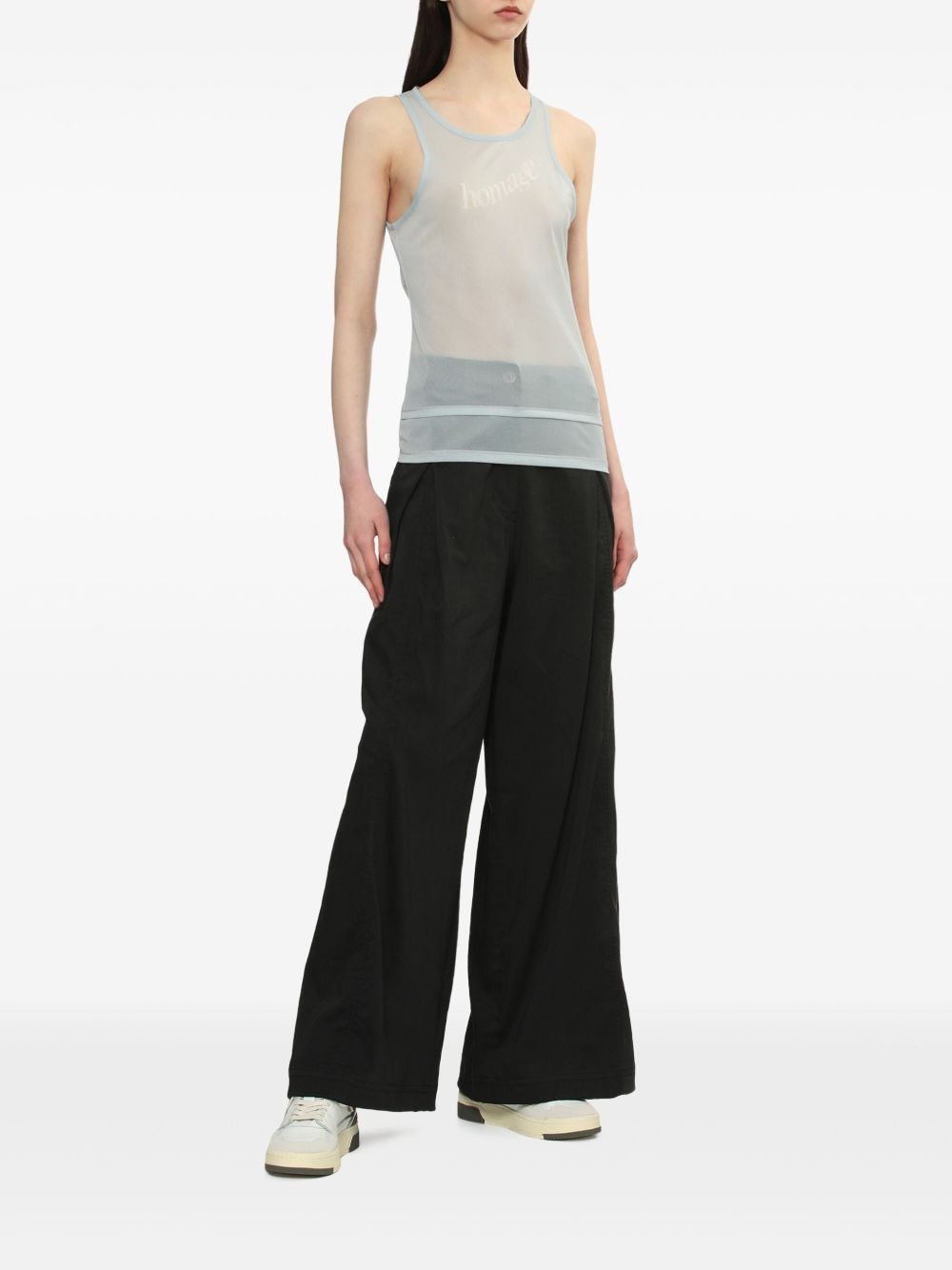"Homage" printed top - 2