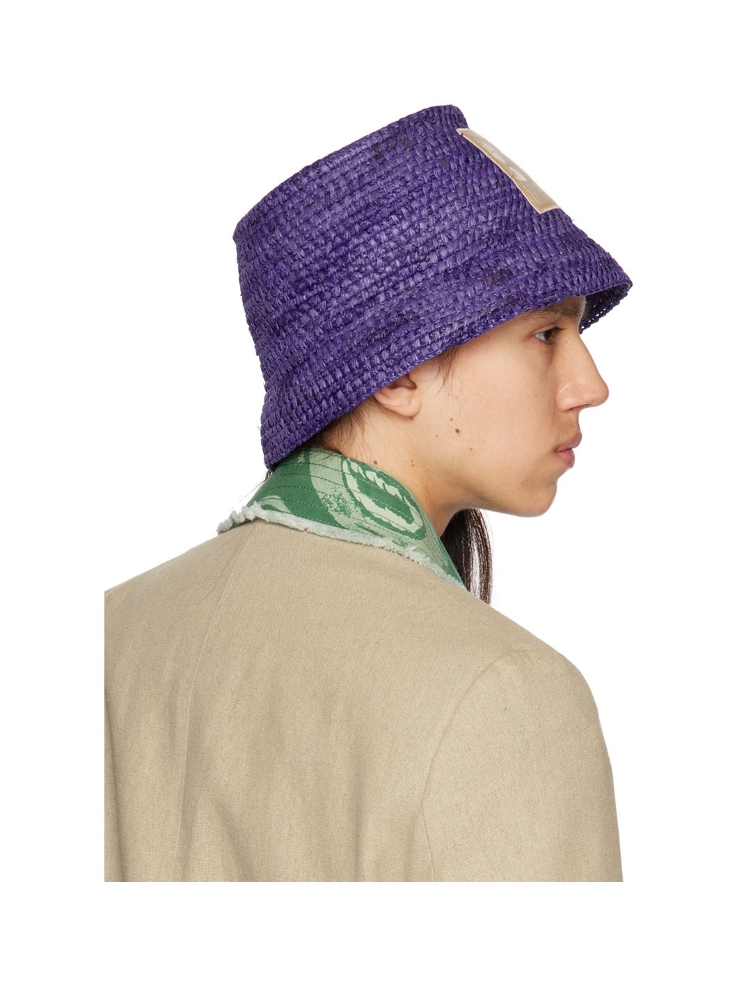 Purple Le Raphia 'Le Bob Ficiu' Hat - 3