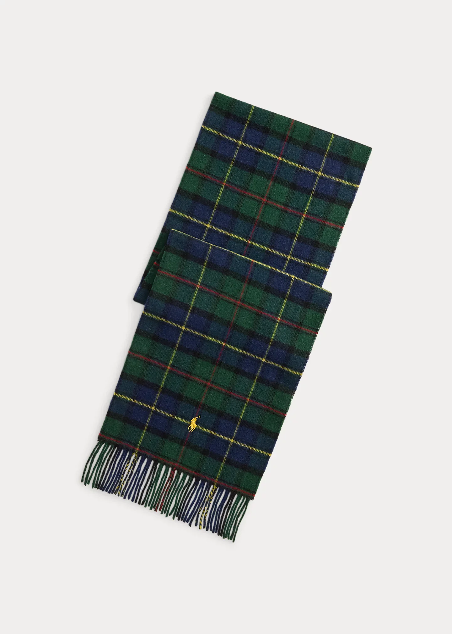 Tartan Lambswool-Cashmere Scarf - 1
