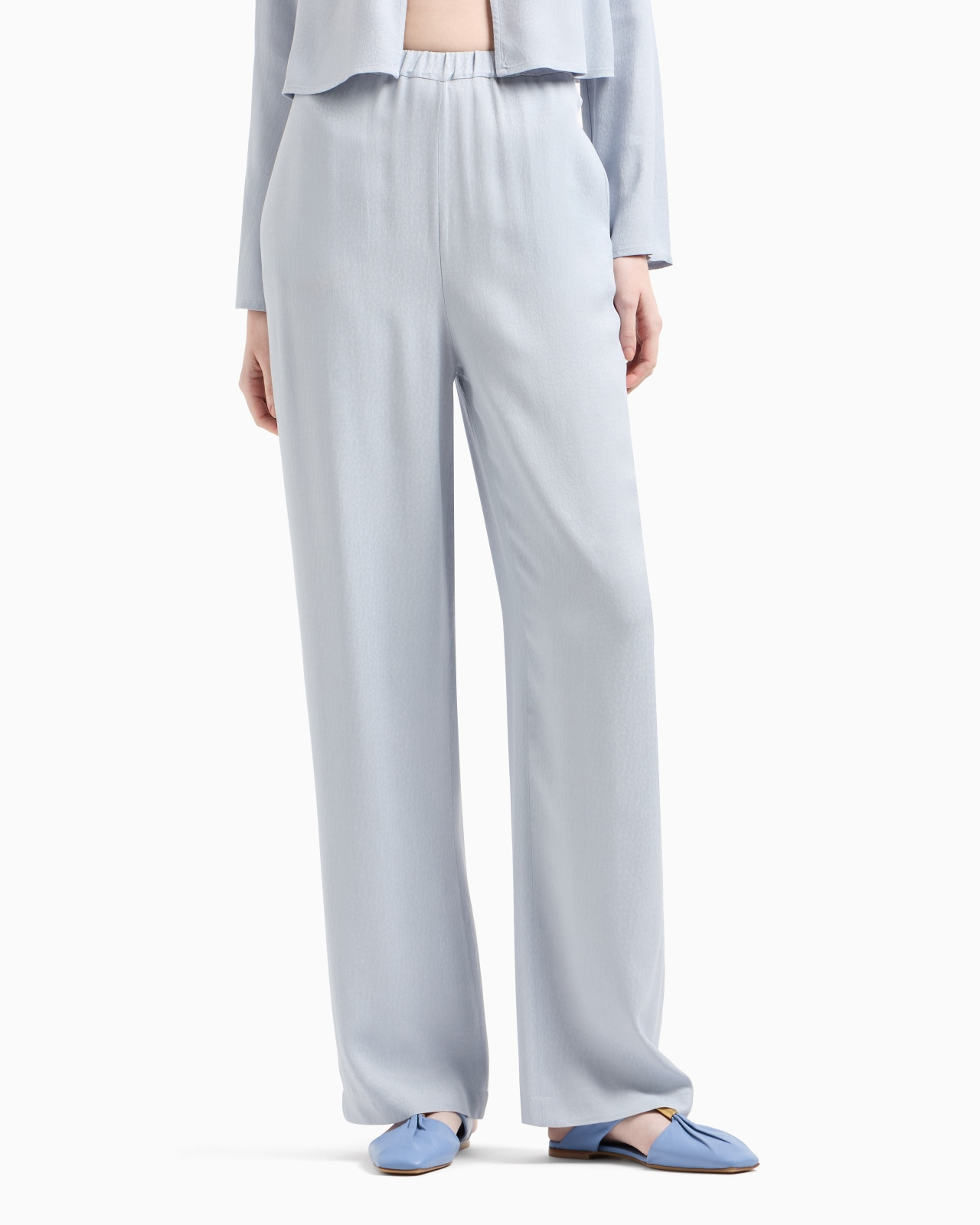 ARMURE VISCOSE TROUSERS WITH AN ELASTICATED WAIST - 4