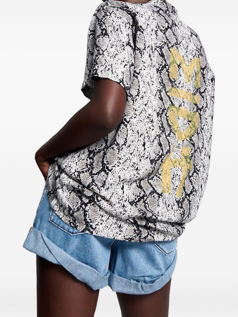 snake-print short-sleeve shirt 5