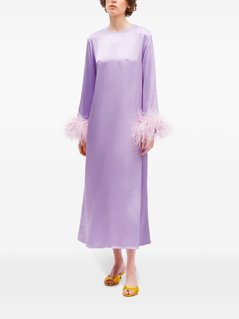 SLEEPER feather-trim dress outlook