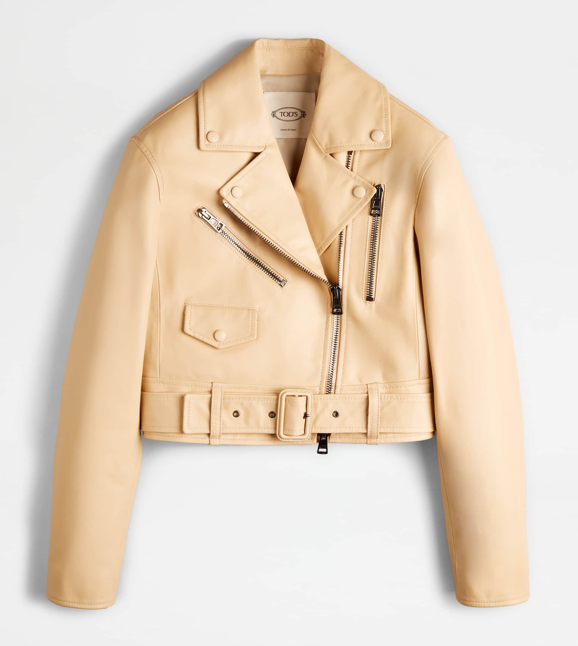 BIKER JACKET - BEIGE - 1