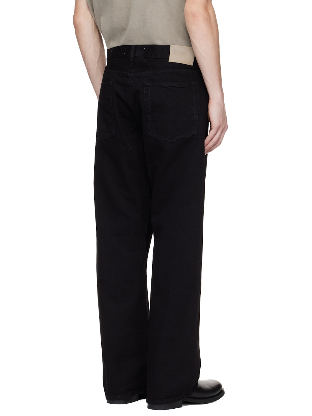 Black Third Cut Jeans - 3