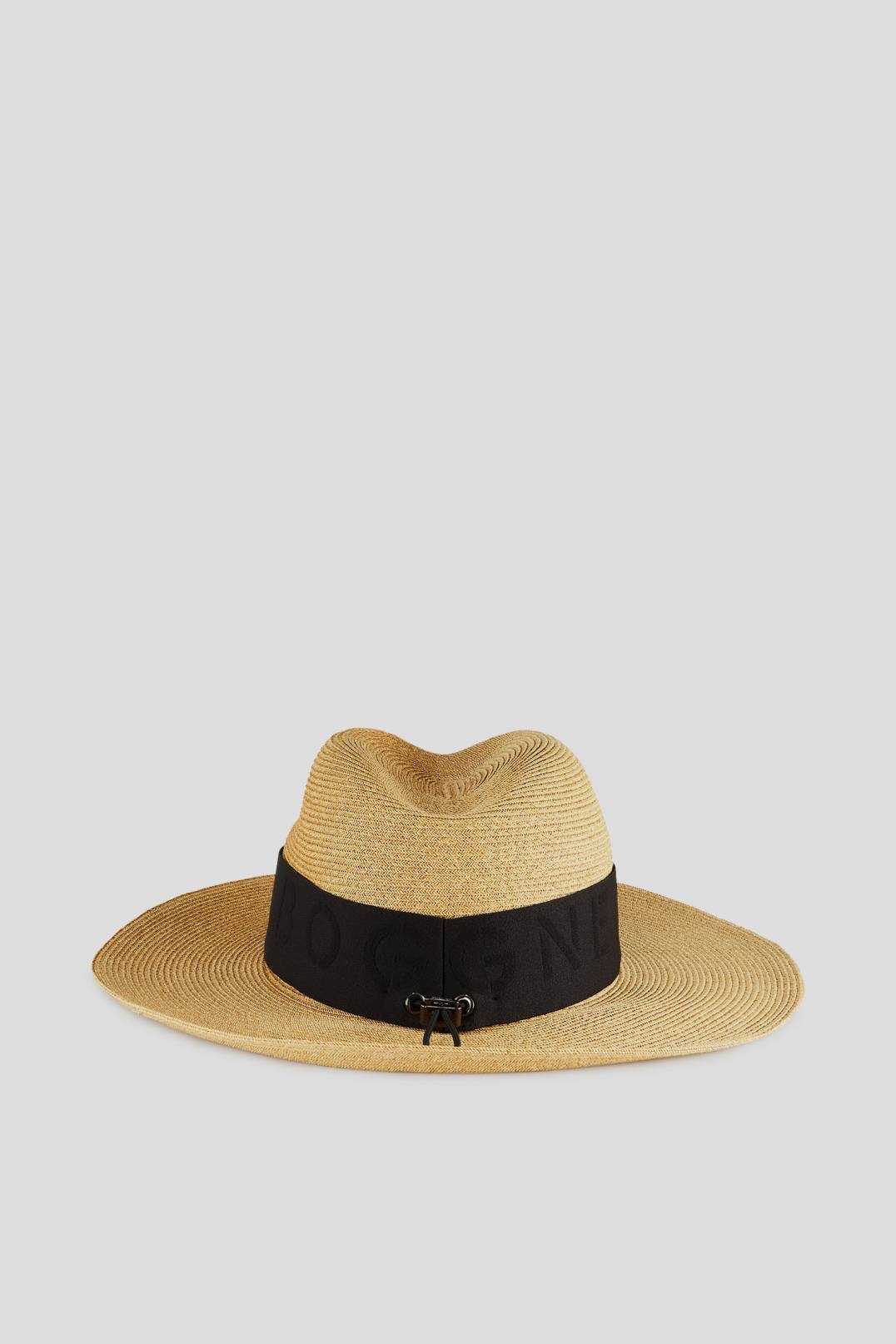 STEWART STRAW HAT IN BEIGE/BLACK - 4