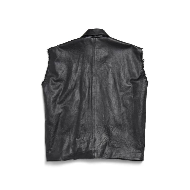 BALENCIAGA Men's Sleeveless Bomber in Black outlook