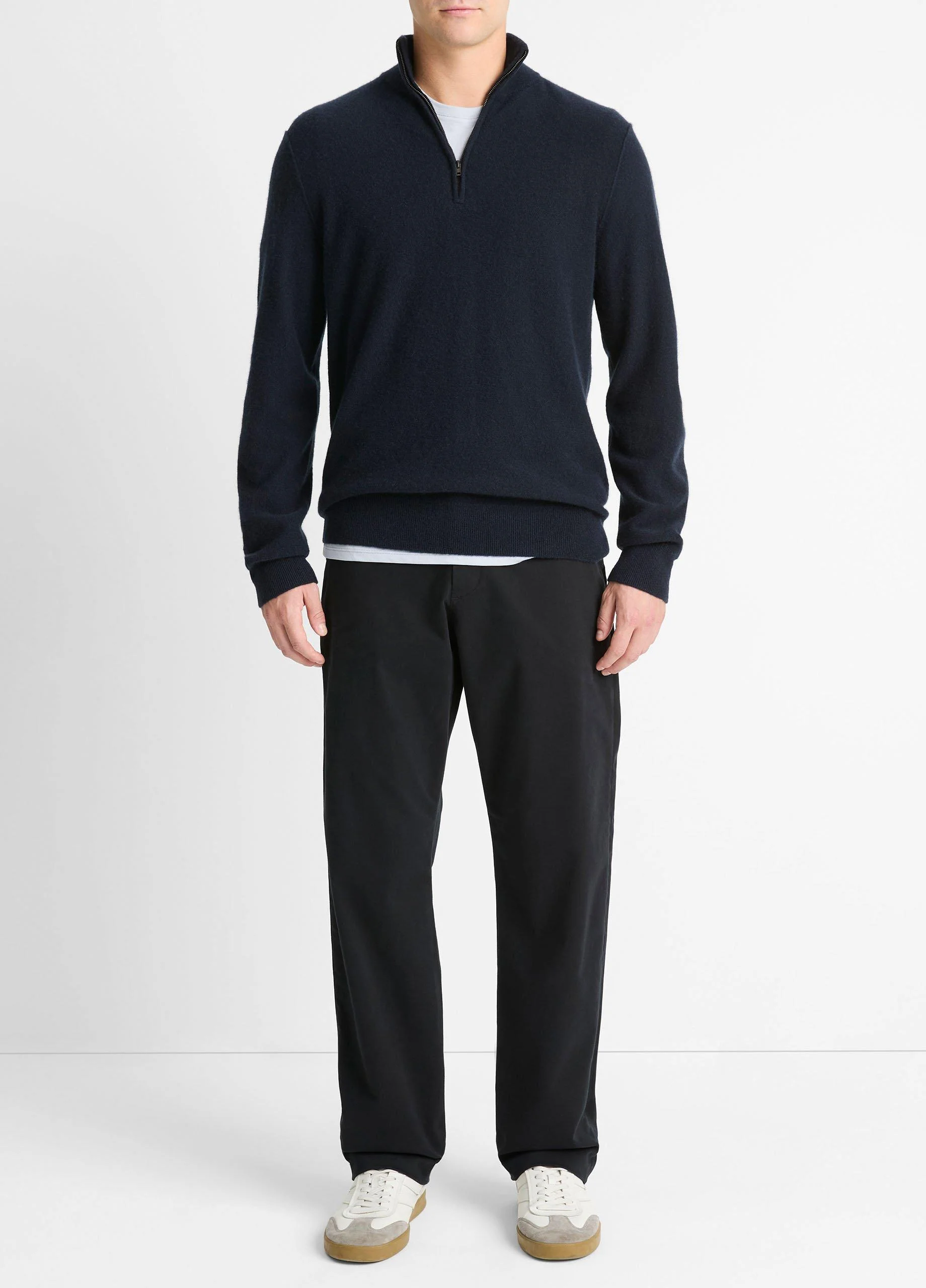 Plush Cashmere Quarter-Zip Sweater - 1
